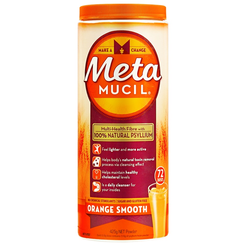 美达施(Metamucil)膳食纤维/果蔬纤维粉香橙味72次装425g/罐装 吸油腻平小腹