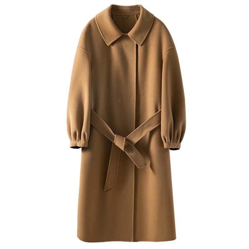 恒源祥女士羊毛大衣中长款2020新款羊毛休闲韩版冬季外套