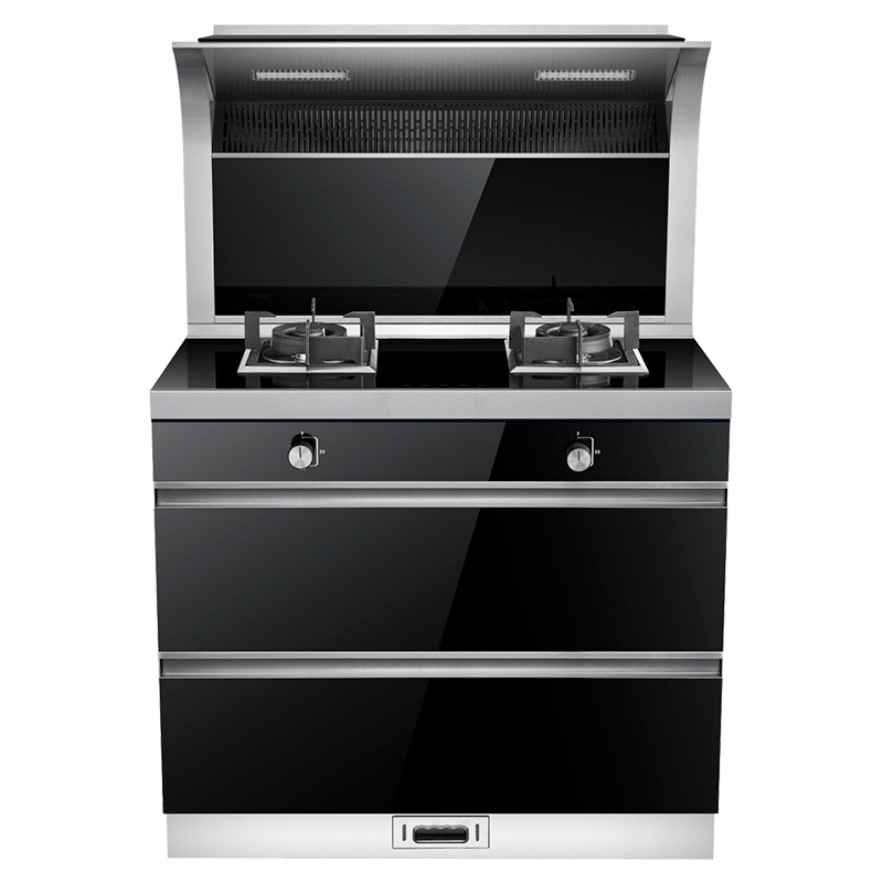 新飞集成灶一级能效4.8KW猛火双灶顶部智能加热 紫外线消毒5键触控开关热电偶熄火保护烟灶消一体机 A201-1580