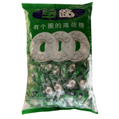 雀巢宝路薄荷糖有个圈的POLO糖袋装500g迎宾压片糖果休闲零食品