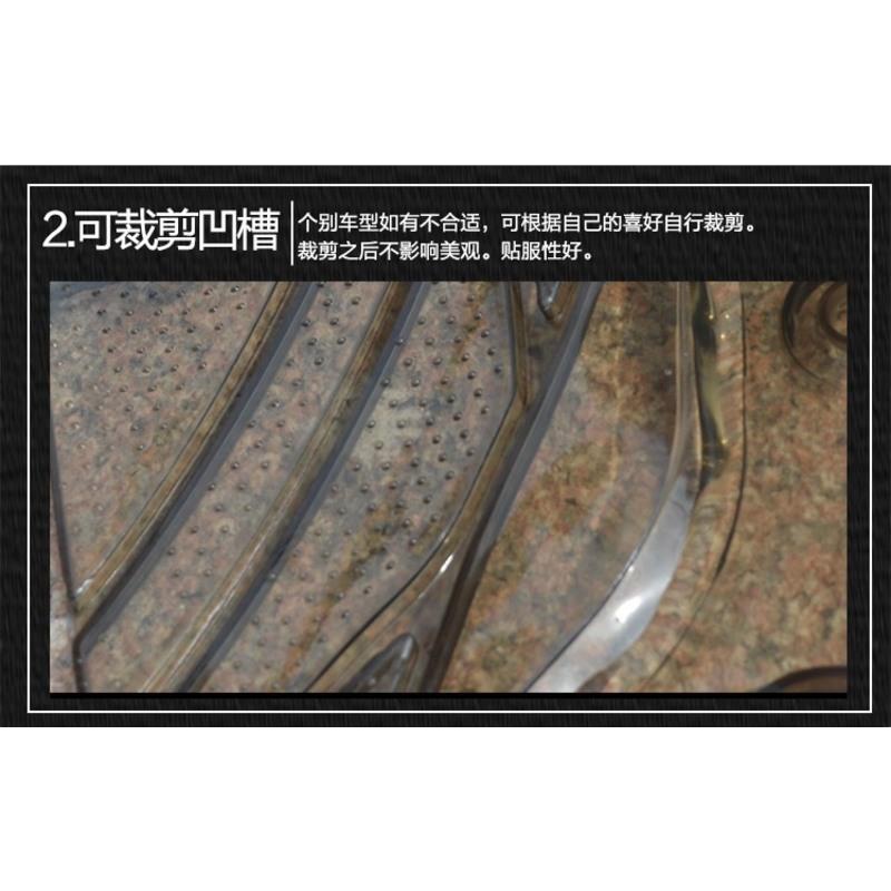 敬平福特福克斯福睿斯翼虎翼博透明橡胶乳胶硅胶地垫通用塑料汽车脚垫 升级版加大加厚淡黄色一套