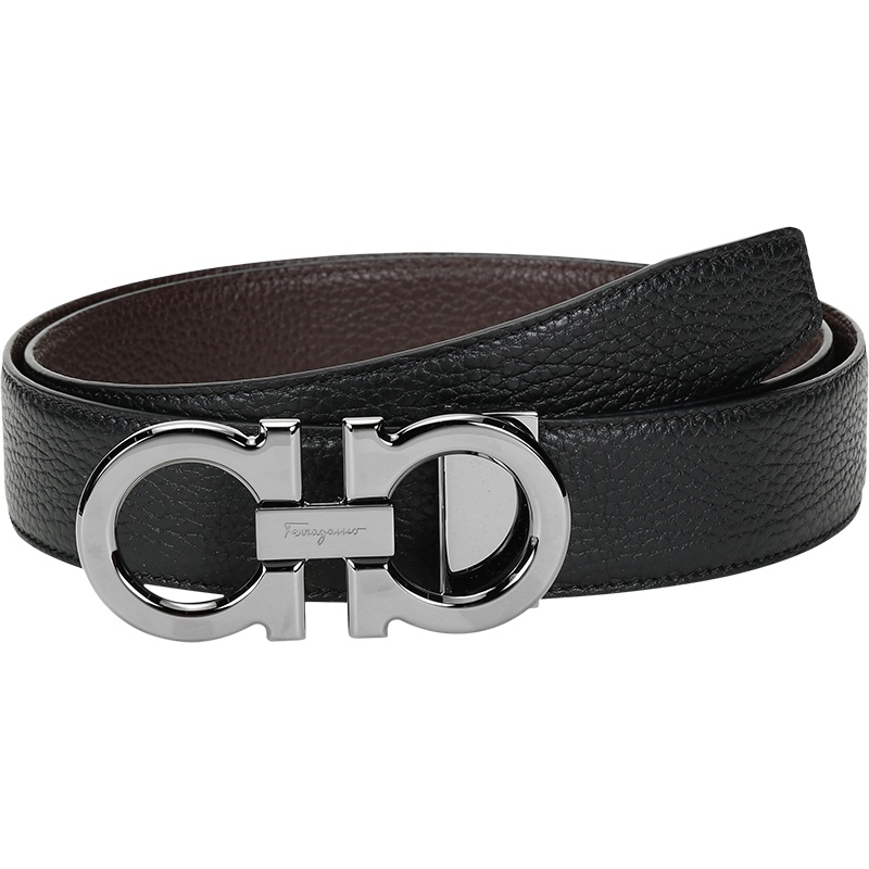 Salvatore Ferragamo 菲拉格慕 男士 牛皮板扣双面腰带 679710