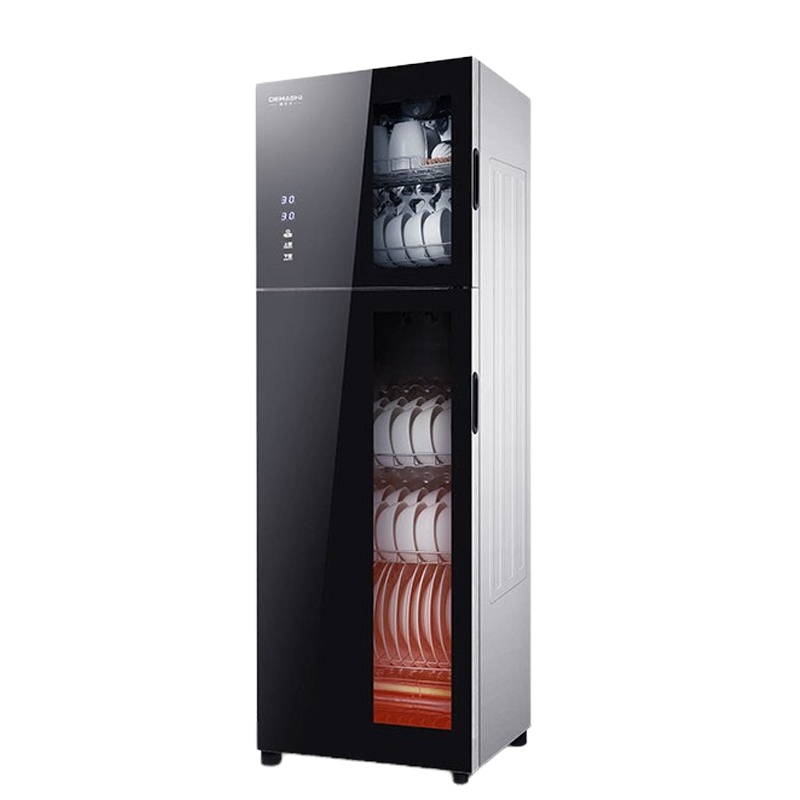 德玛仕消毒柜 家用 立式 大容量高温碗筷消毒柜 双开门商用厨房茶杯 ZTD198A-1 [5层架140升家商两用]
