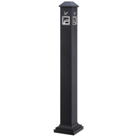 企购优品不锈钢立式烟蒂柱 酒店烟灰桶垃圾桶 商场户外可固定式烟灰柱 GPX-129M不锈钢可固定地面