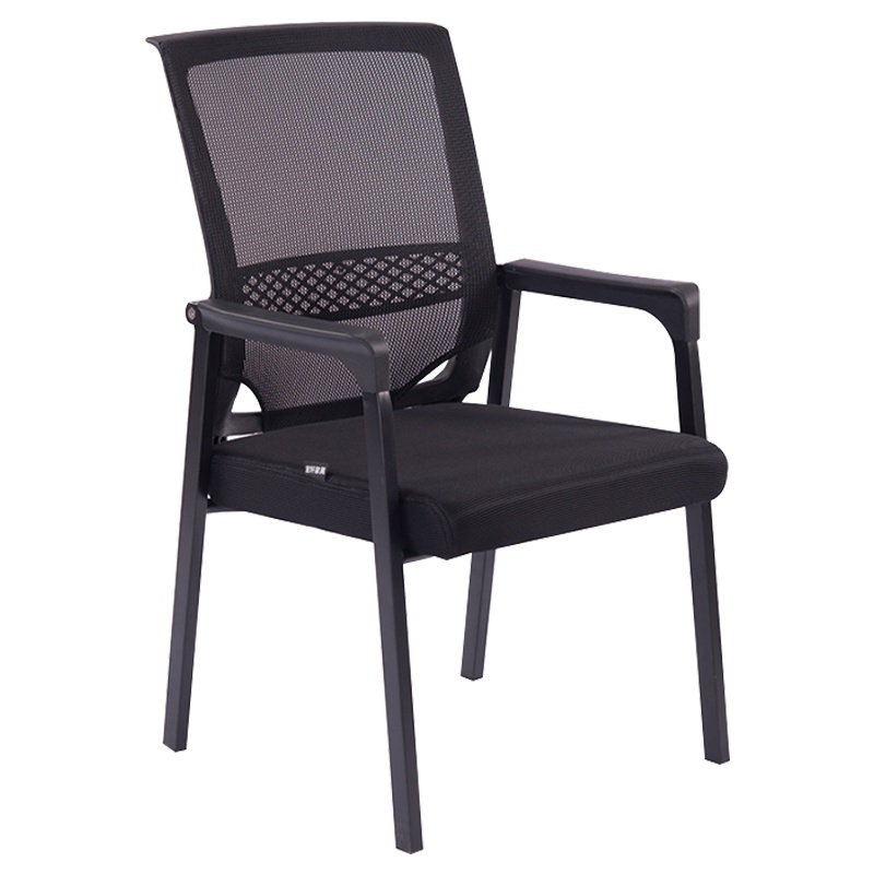 鑫金虎 办公椅子简约麻将椅宿舍座椅凳子靠背透气网布弓形电脑椅家用办公室会议椅多色可选