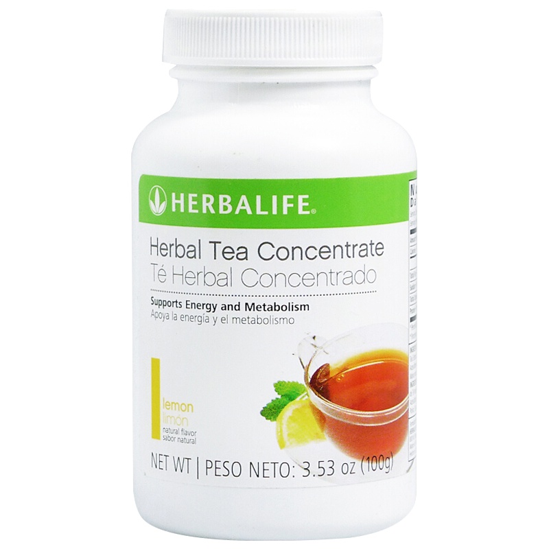 康宝莱(herbalife)草本浓缩速溶茶饮100g/瓶装 美国懒人茶柠檬味 膳食营养补充剂 预售1周后发