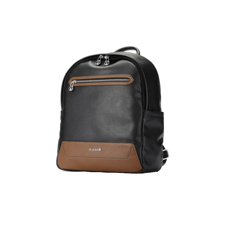 花花公子(PLAYBOY)PBN0841-6B双肩背包电脑数码包 9.7寸及以下商务电脑包学生书包大容量旅行包黑色