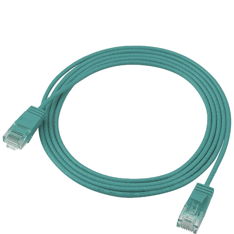 秋叶原(CHOSEAL)六类超细网络跳线 电脑网线 成品网线 软线支持千兆网络线 绿色 10米