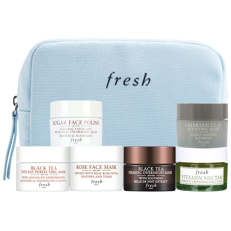 馥蕾诗明星魔法盛宴面膜体验装（果萃面膜15ml+白泥面膜15ml+澄糖面膜15ml+玫瑰面膜15ml+红茶绣花面膜15m
