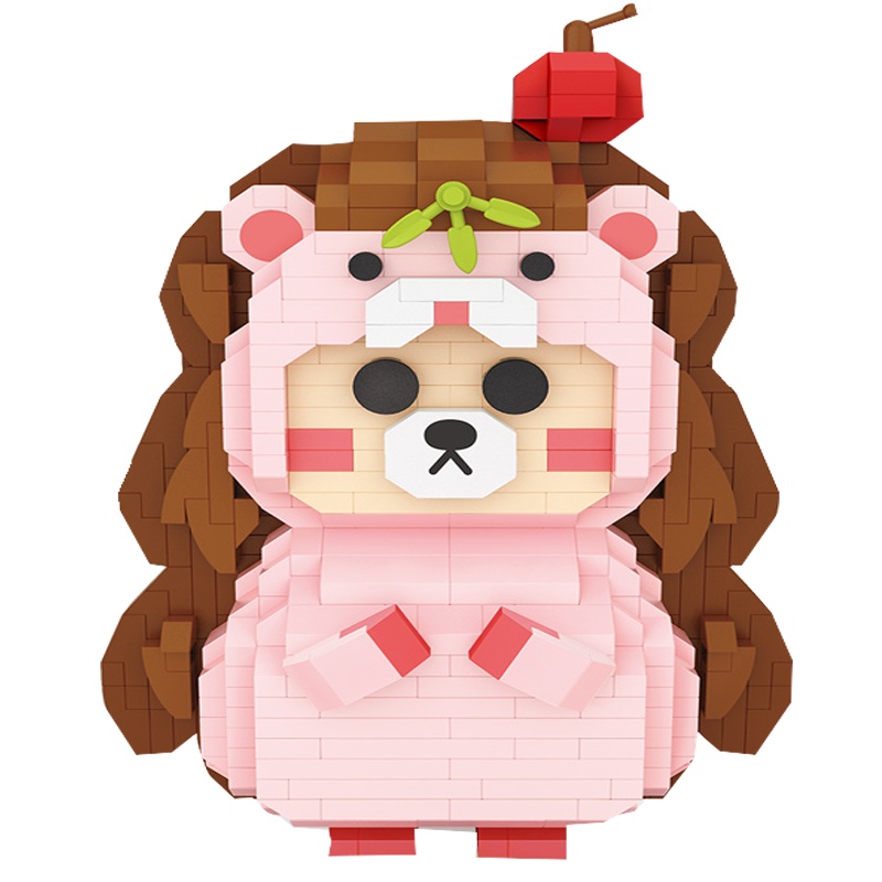 loz俐智微钻颗粒积木益智拼插儿童拼图玩具刺猬9246