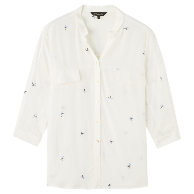 拉夏贝尔韩版短袖衬衣新款女装夏季学生小清新宽松上衣休闲百搭衬衫