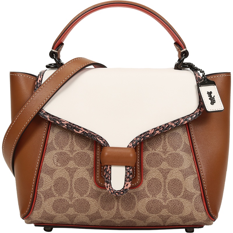 COACH 蔻驰 女士 专柜款COURIER系列涂层帆布配皮手提单肩斜挎包23号小号 3791