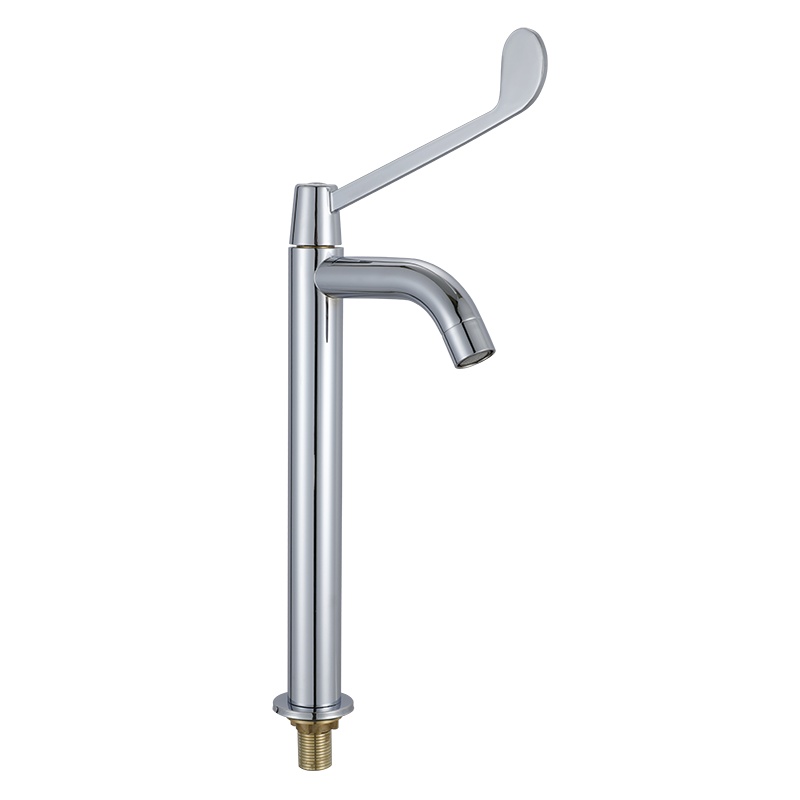 铜医用直立式水龙头加长厨房肘开长体长柄医院龙头单冷面盆龙头
