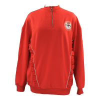 2022年春季新款宽松印花上衣简约长袖拉链开襟卫衣女百搭休闲