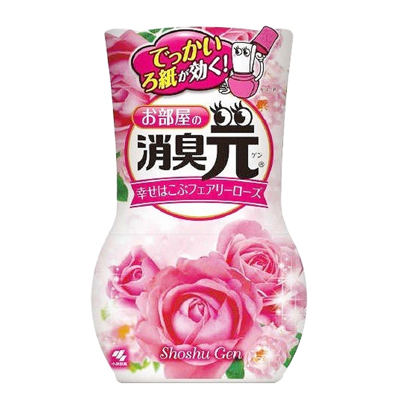 [日本直采]小林制药(KOBAYASHI) 除臭室内空气清新剂消臭元 室内 玫瑰香0.4L
