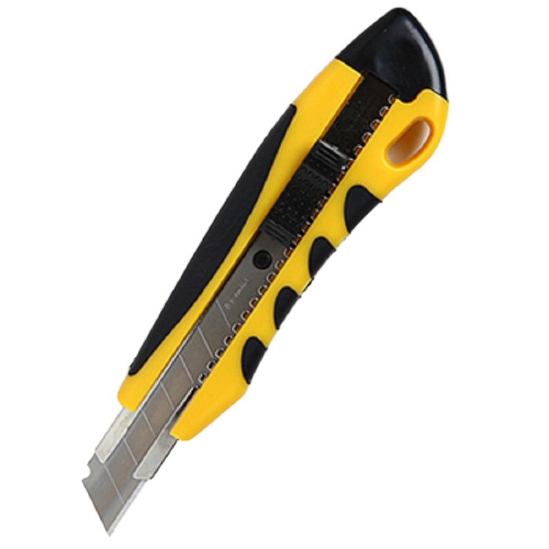 齐心(COMIX) 舒适防滑大号美工刀 18mm壁纸刀 颜色随机 办公文具B2801 单把价格