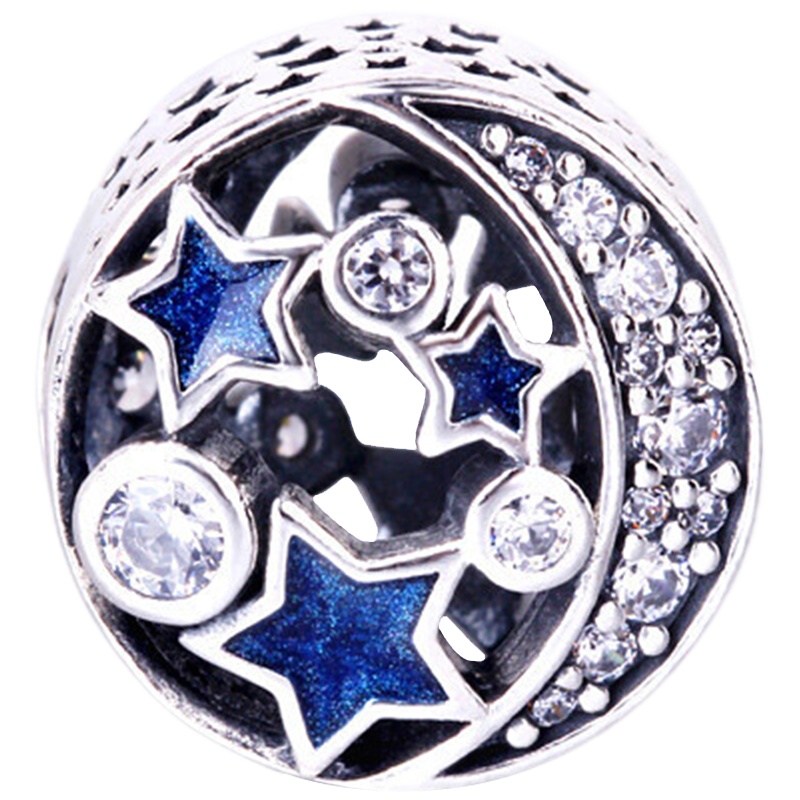 PANDORA潘多拉 手链925银时尚蓝色系串珠 791992CZ