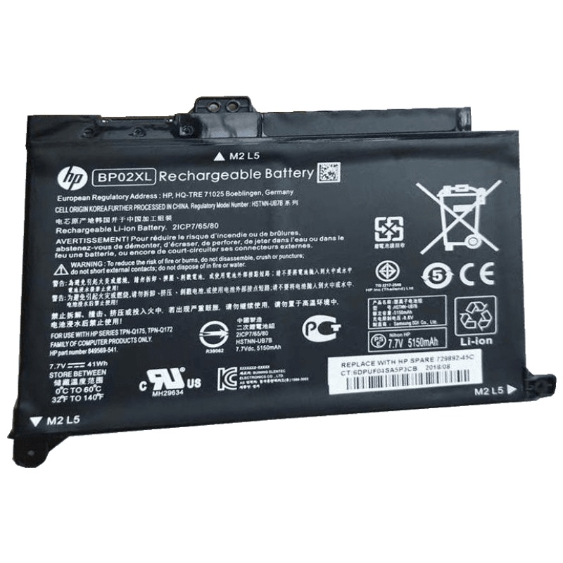 适配 HP TPN-Q172 Q175 BP02XL 15-AU156TX AU162TX 笔记本电池A77W