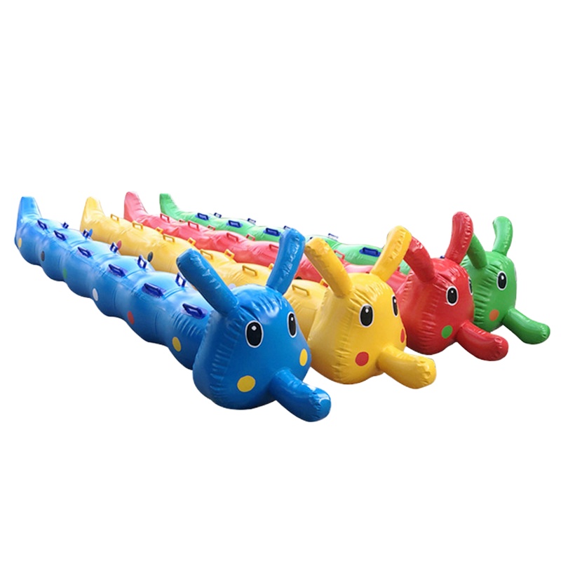 企购优品 趣味运动道具充气毛毛虫柏拉图PVC夹网布 加厚0.9材料成人 8人款