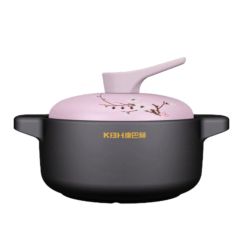 康巴赫(KBH)锅具 彩陶养生陶瓷煲 2.5L 优质锂辉石 聚能保温 煲煮炖焖蒸