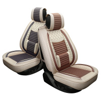 淘尔杰TAOERJ汽车坐垫5D立体全包围棉麻座垫亚麻四季垫5座通用 高回弹海绵填充 简约大气多色可选 深咖-豪华版