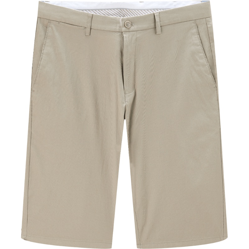 HLA/海澜之家中腰休闲中裤2019夏季舒适休闲裤男短裤 HKMCD2R012A