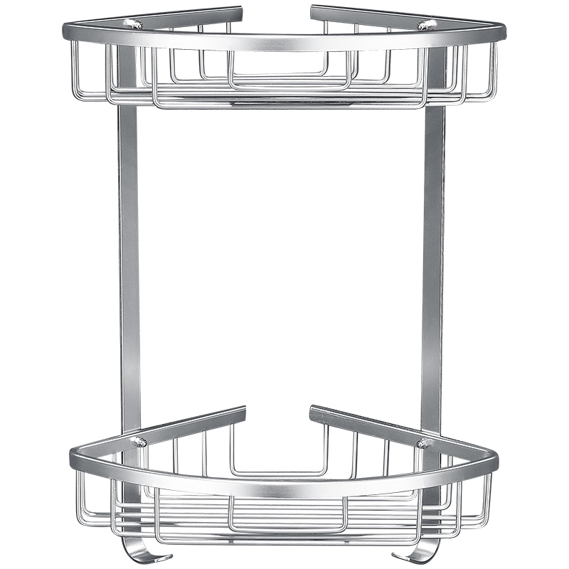 尔沫浴室置物架卫生间壁挂免打孔三角厕所洗手冲凉淋浴房转角收纳