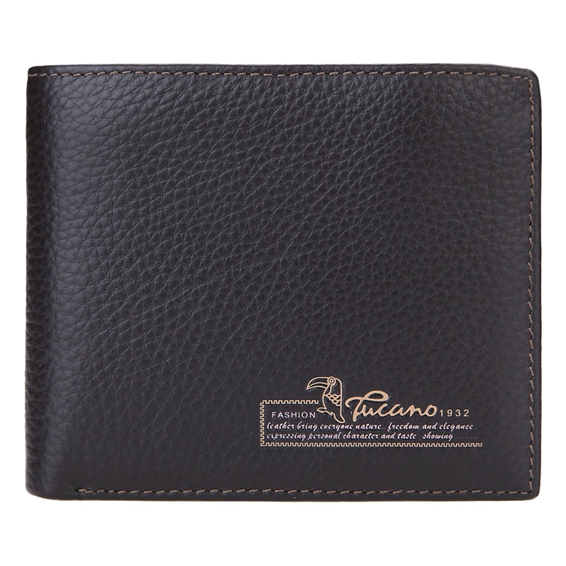 啄木鸟（TUCANO）男士钱包简约商务横款牛皮票夹WAA1343-88C0 啡色