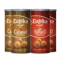 4罐装▏EUREKA 友礼佳 爆米花 焦糖味、番茄味各2罐 70g 马来西亚进口 罐装