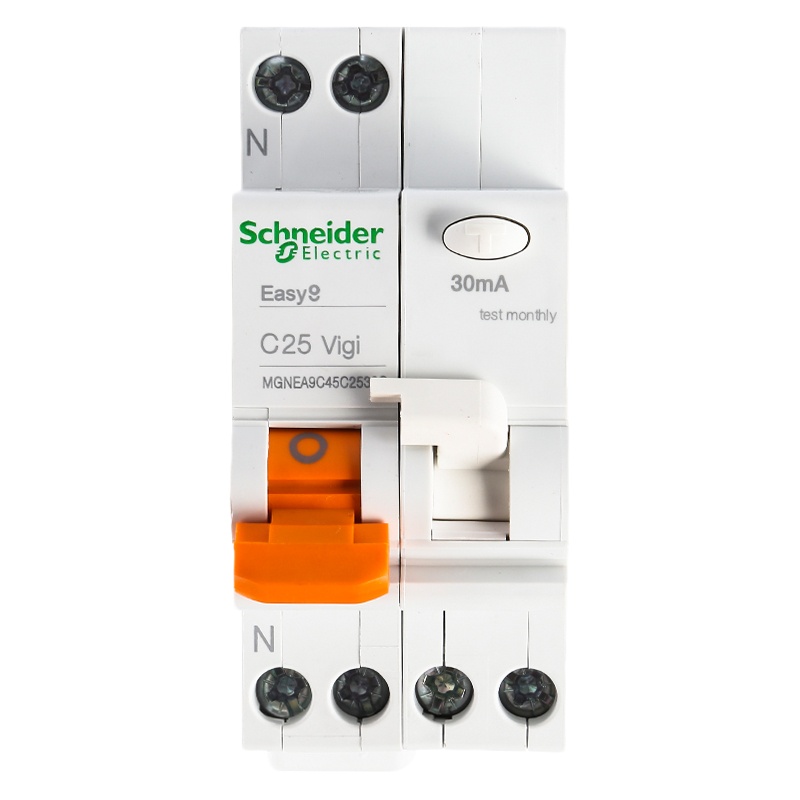 施耐德 漏电保护断路器 空气开关带漏保(新款A型)1P+N C40A 货号MGNEA9C45C4030CA