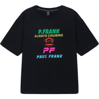 Paul Frank/大嘴猴 夏季新款时尚印花短袖女个性潮流T恤
