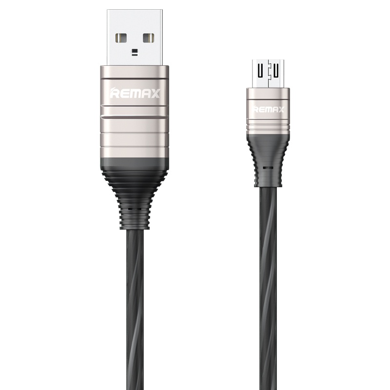 Remax安卓手机数据线 Micro 小米 华为 三星手机通用 Micro 发光线 充电线 白色