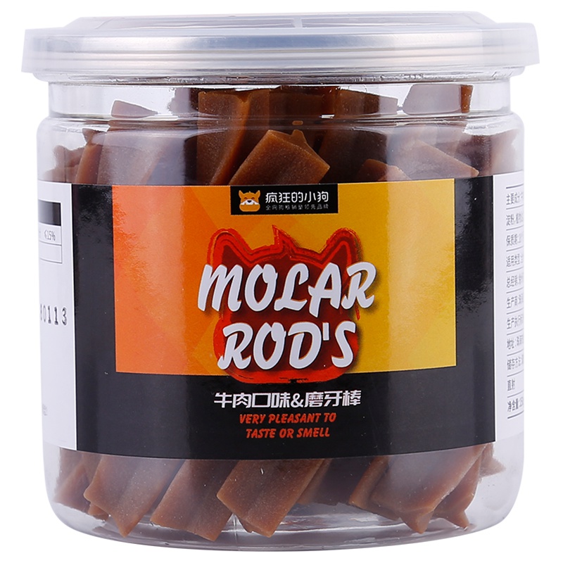 疯狂的小狗 宠物零食牛肉口味磨牙棒150g