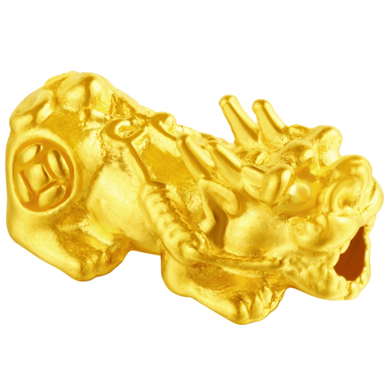 中国工艺足金999石榴石貔貅黄金手链3D硬金足金饰品本命年手串 男女石榴石真金手链