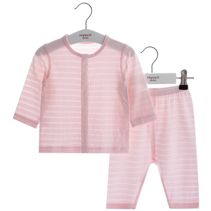哈贝比（happyB）初生婴儿套装新生儿衣服夏季男女宝宝空调服轻薄夏装套装