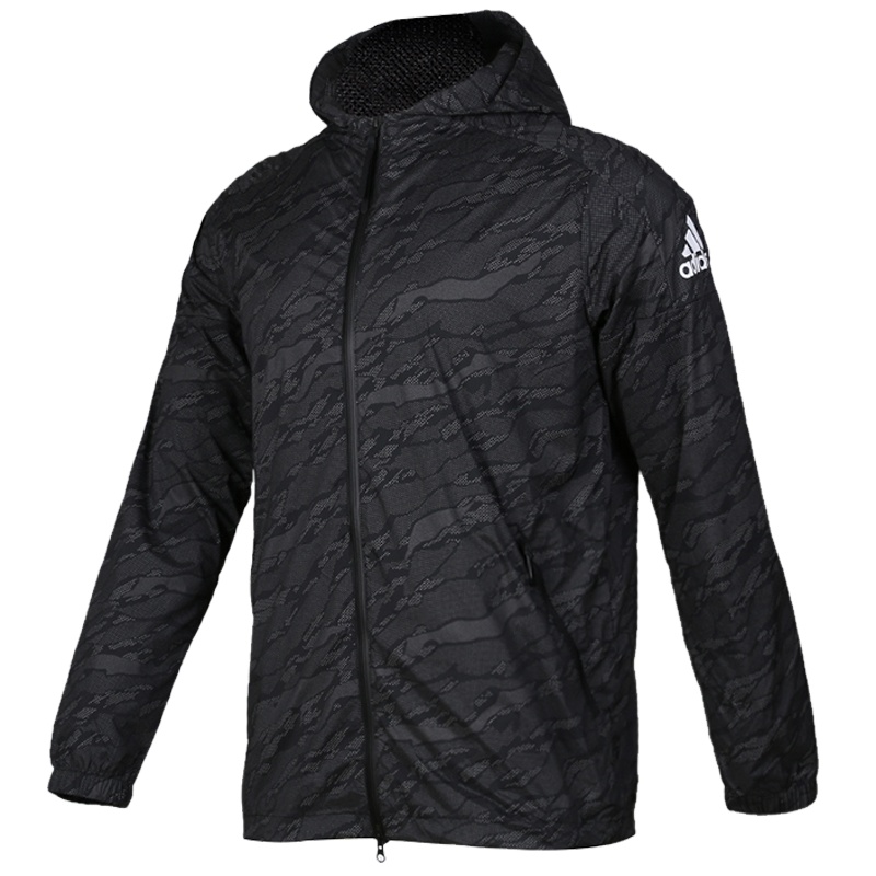 阿迪达斯(adidas)男子防风夹克连帽梭织外套DM5274