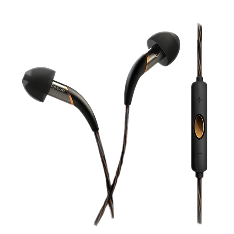 杰士(Klipsch) X12i经典全频平衡单动铁单元-杰士特色黄铜黑色耳机线 黑色