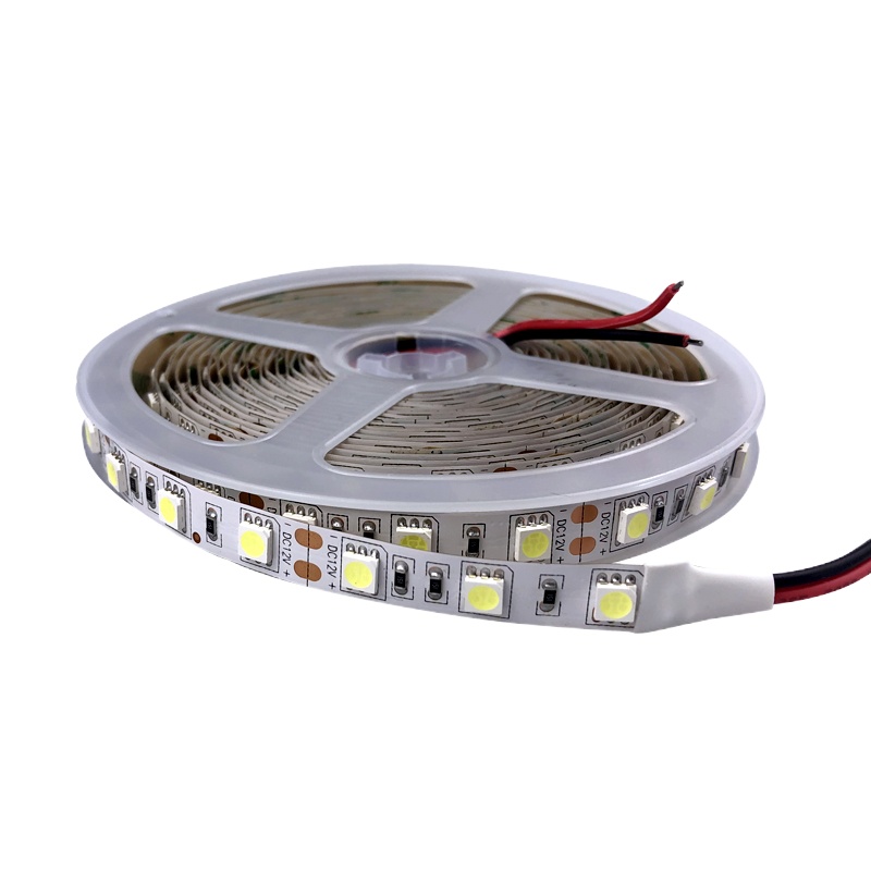LED展台5050贴片带防水灯条 䁔白 DC12V 室内用(滴胶) 5米/卷