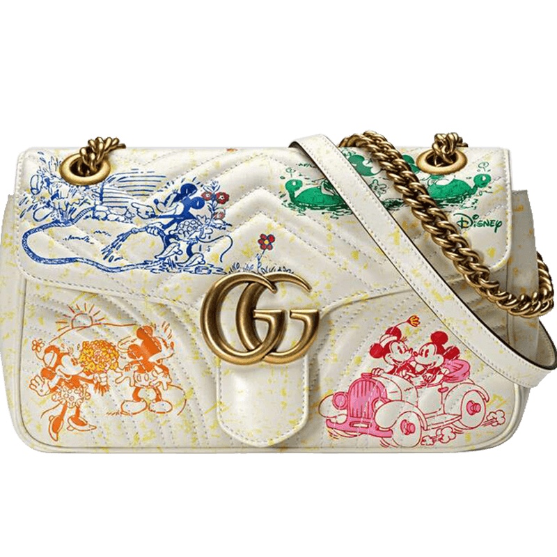 【预定】Disney x GUCCI GG Marmont系列小号肩背包 25x14x6.5CM