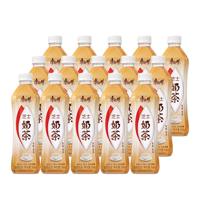 康师傅 奶茶饮料 芝士味500ml*15瓶 整箱装