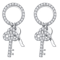 佰色传情(BRIR) 日韩版创意个性钥匙S925银耳环女时尚潮流耳钉