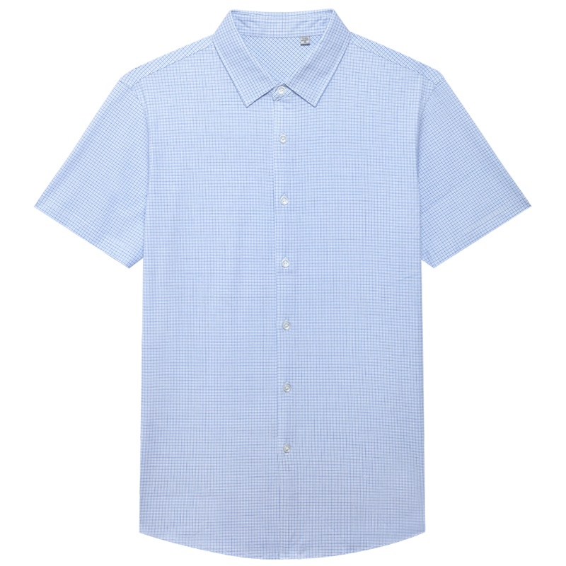 HODO红豆男装 男士短袖POLO衫 夏季商务休闲[80支高支纱]双丝光长绒棉格纹短袖T恤POLO衫男