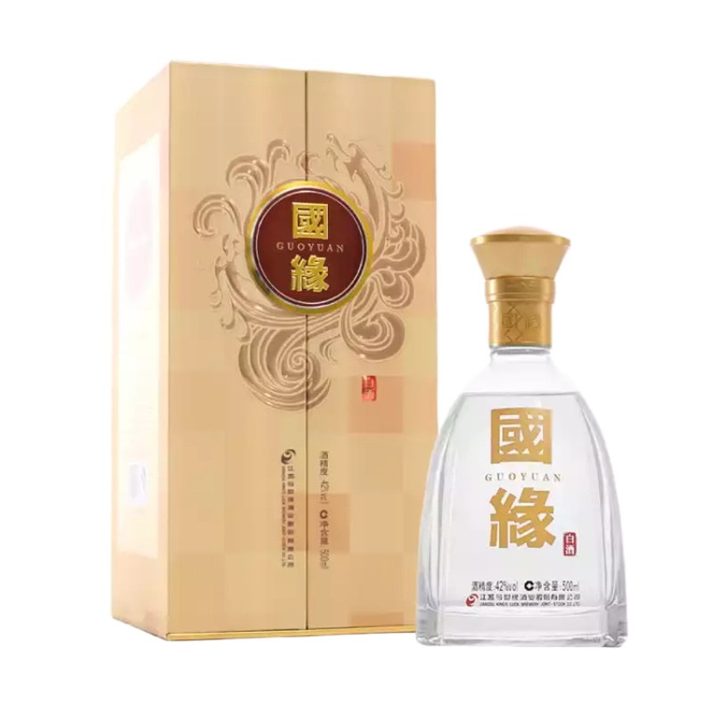 国缘对开 42度1*6瓶500ml 整箱白酒正品