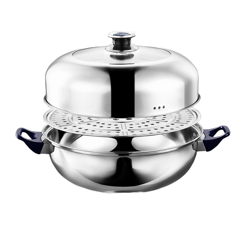 PY 德世朗 “蒸”的爱你 家用厨房厨具多功能蒸锅DFS-D009 直径28cm