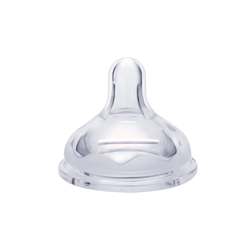 威帝熊宽口径奶嘴十字孔圆孔母乳实感新生儿硅胶奶嘴婴幼宝宝断奶 L号奶嘴单个装0-3岁