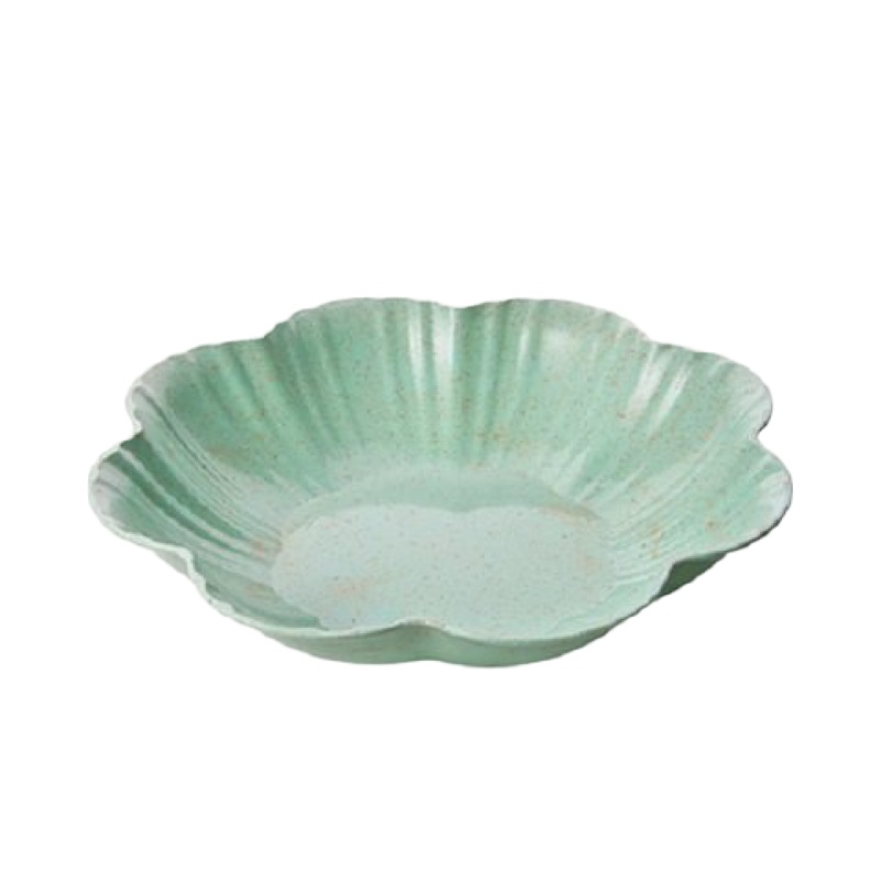 小号淡绿 欧式家用水果盘客厅茶几麦秸秆糖果盘干果盘办公室零食盘瓜果盘子