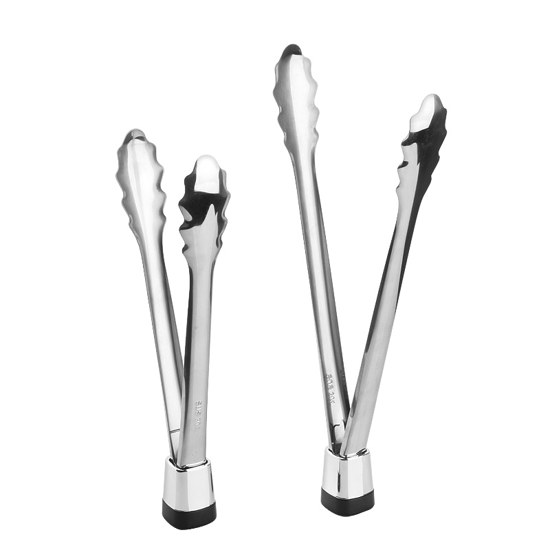 加厚304不锈钢站立式食物夹烧烤夹面包夹牛排餐夹食品夹自助餐夹