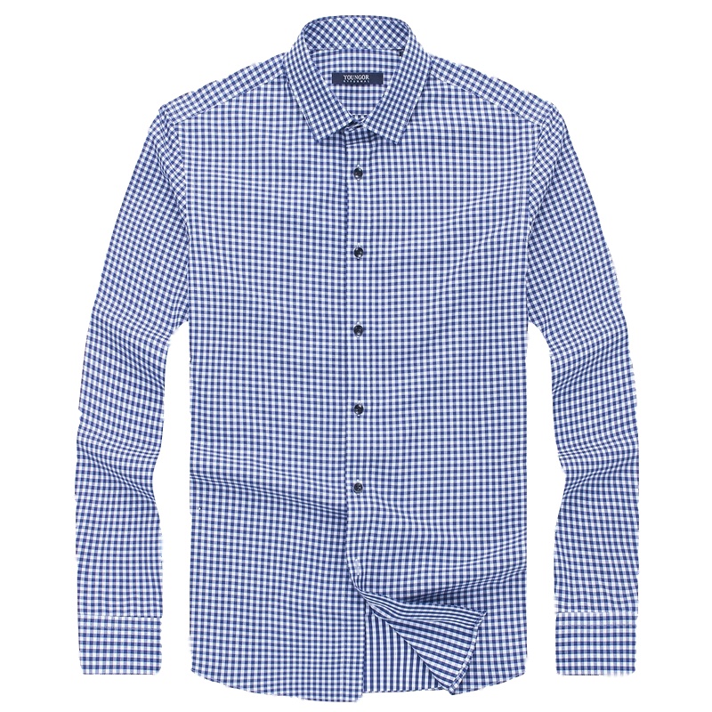 Youngor/雅戈尔秋冬新品男士商务正装蓝色长袖衬衫多色942HFY