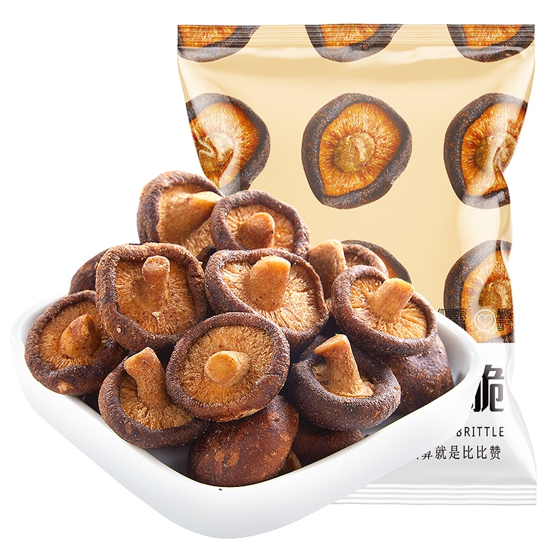 【满199减125元】欧贝拉香菇脆50g整袋脱水香菇零食品蔬果干