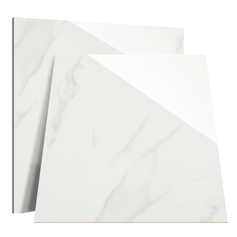 新中源陶瓷客厅瓷砖防滑地板砖800x800白色简约现代仿大理石地砖8086